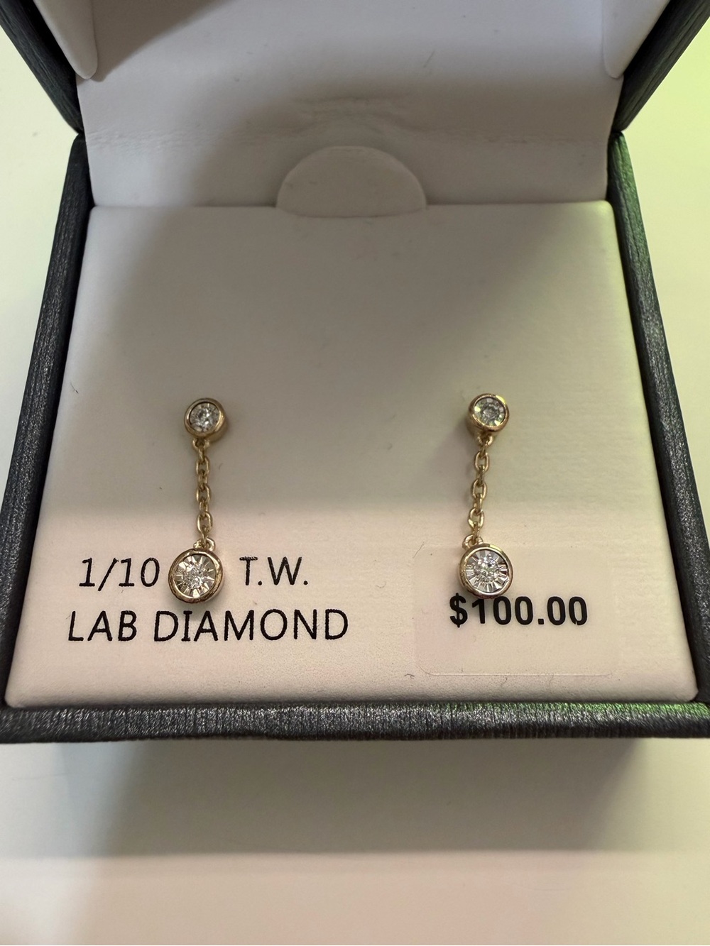 Diamond Brilliance Danity Dangle Earrings Lab Grown Diamonds